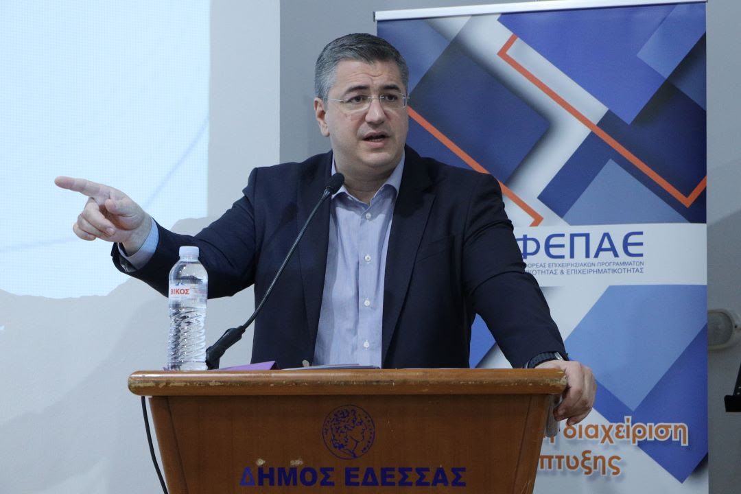 Την πρώτη δράση ενίσχυσης επιχειρηματικότητας από το νέο ΕΣΠΑ παρουσίασε στην Έδεσσα ο Τζιτζικώστας
