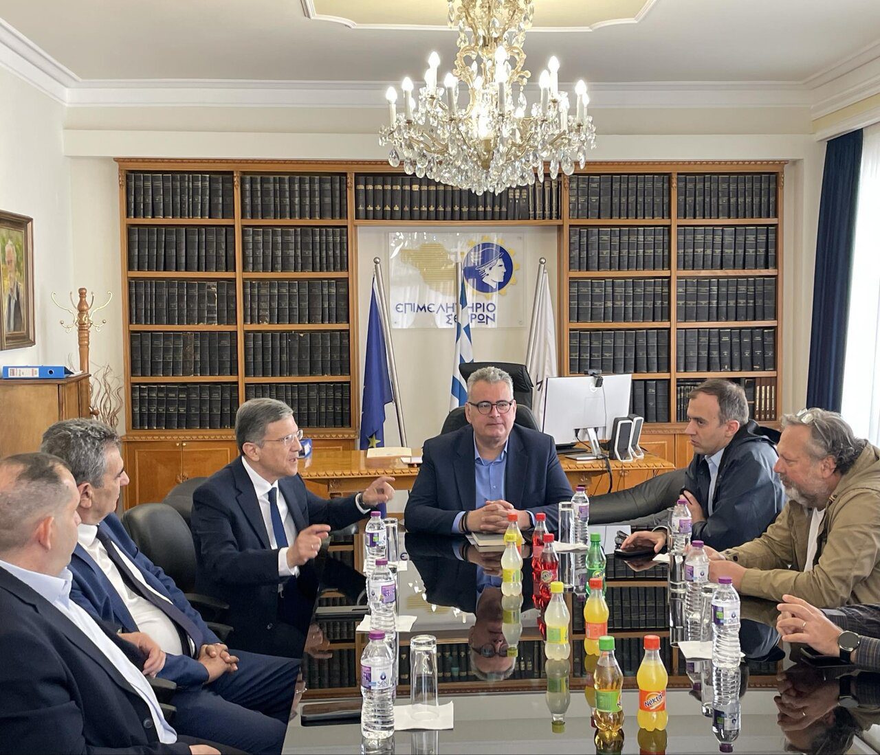 Ο Υποψήφιος Ευρωβουλευτής Γιώργος Αυτιάς στο Επιμελητήριο Σερρών